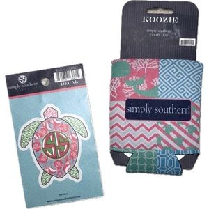 NWT Simply Southern Koozie & Decal